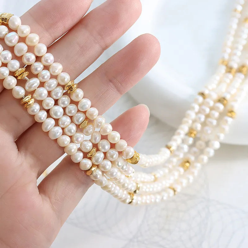 Collier de perles d'eau douce irrégulières — vue 3
