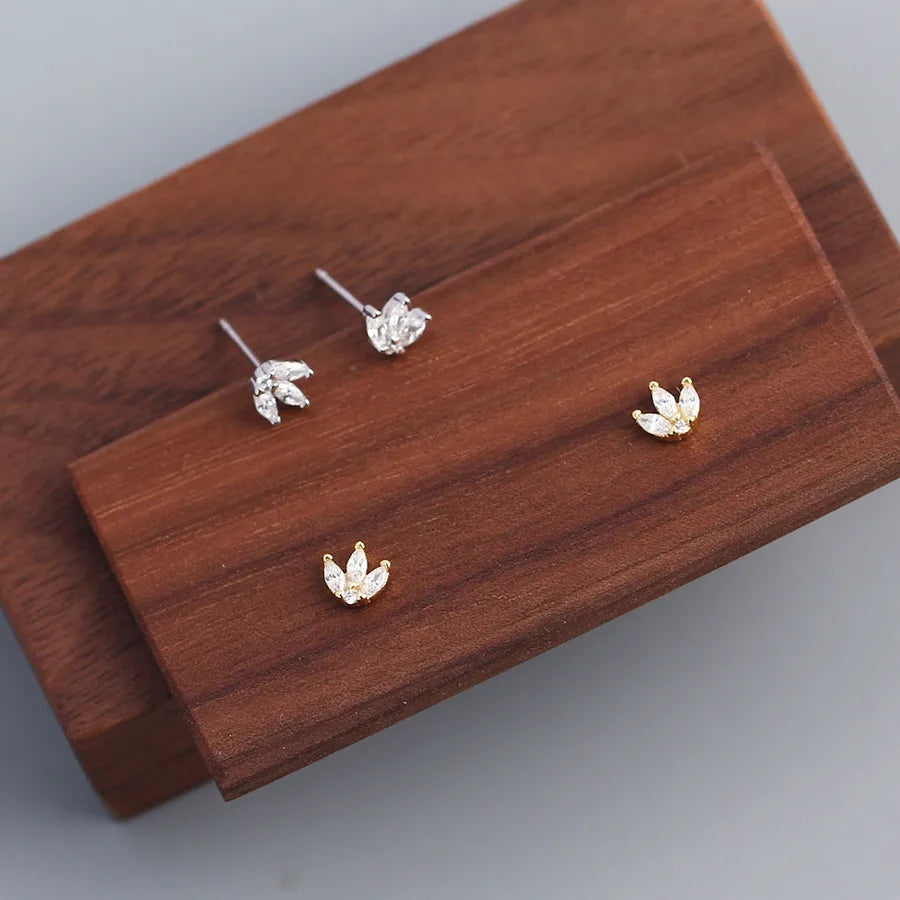Puces d'oreilles petite couronne, argent 925 — vue 3
