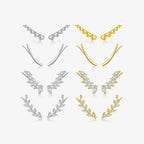 Puces d'oreilles géométriques en argent massif 925