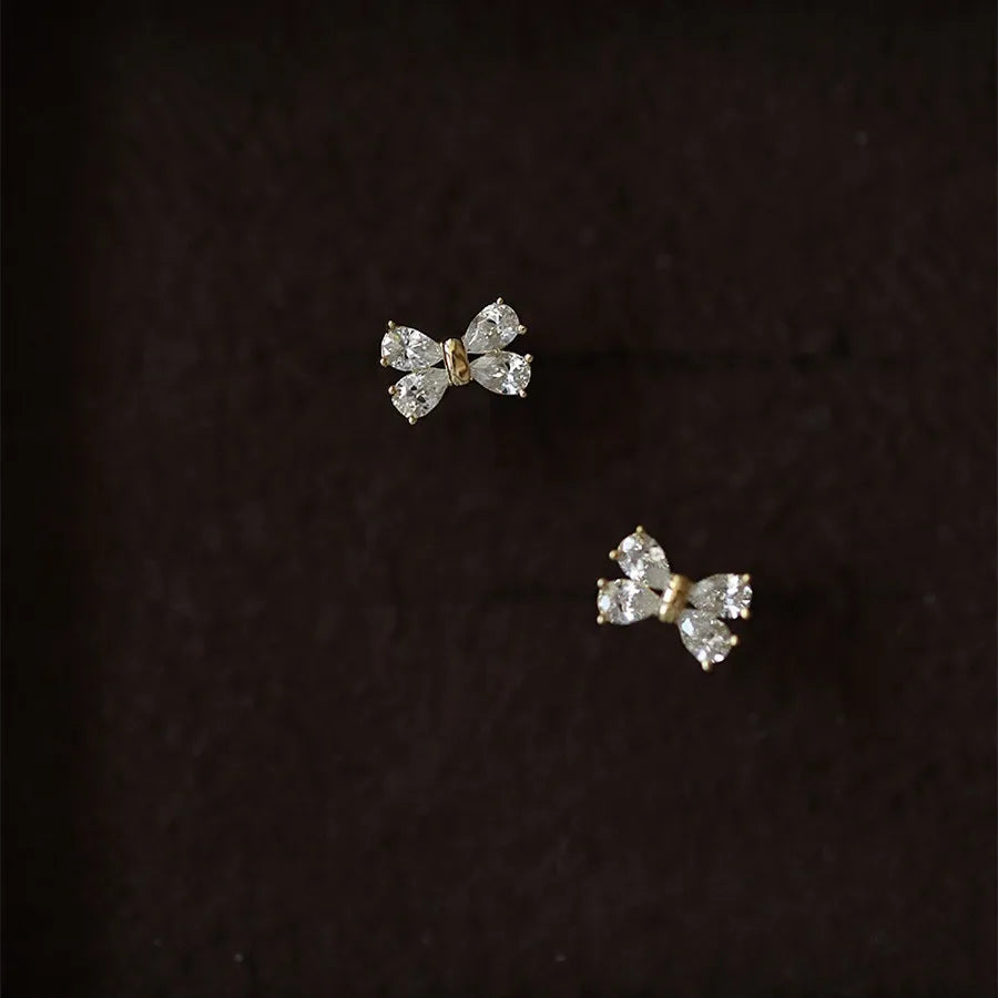Boucles d'oreilles nœud, argent massif 925 — vue 3