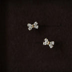Boucles d'oreilles nœud, argent massif 925 — vue 3