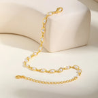Bracelet à motif géométrique en cuivre doré — vue 4