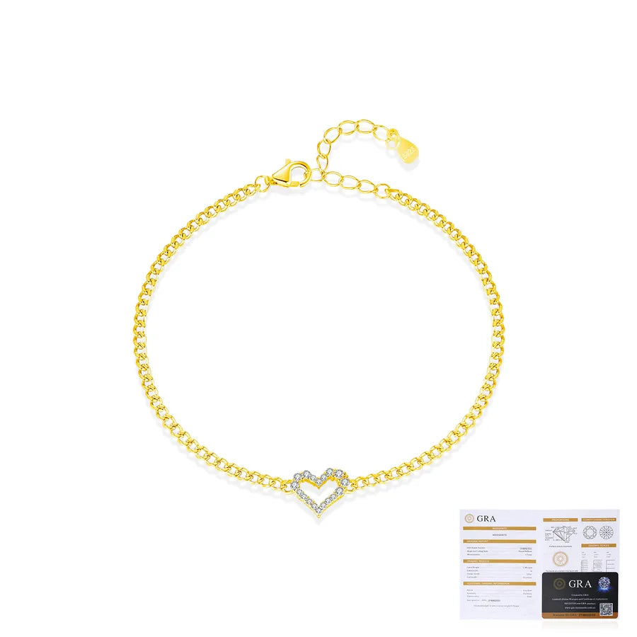 Bracelet tennis à moissanites serties, argent 925 — vue 7