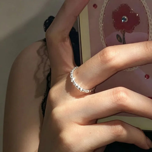 Bague ouverte épurée sans ornement, argent massif 925