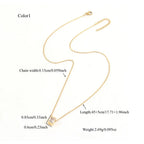 Collier à cristal taille rectangle, chaîne fine — vue 3