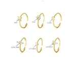 Bague ouverte à pierre taille goutte — vue 5