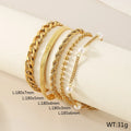 Bracelet maille vintage, acier inoxydable doré — vue 10