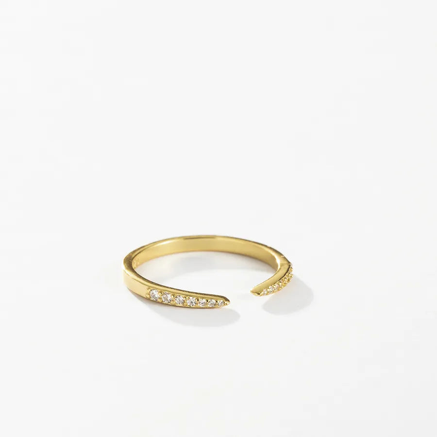 Bague ouverte géométrique, argent massif 925 — vue 5
