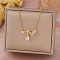 Collier fleur dorée, acier inoxydable 304 — vue 4