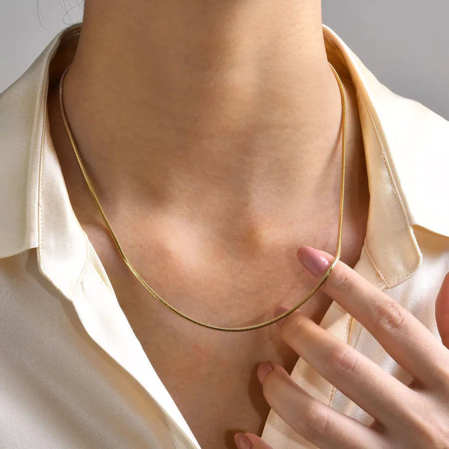 Collier chaîne seule, acier inoxydable — vue 5