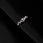 Bague étoile sertie de zircons, argent 925 — vue 3
