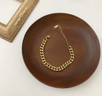 Bracelet de cheville à petit cœur, acier doré — vue 3