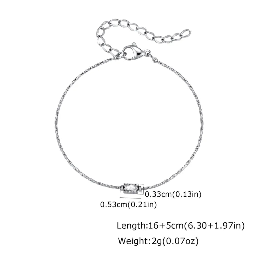 Bracelet chaîne tressée sertie de zircons — vue 11