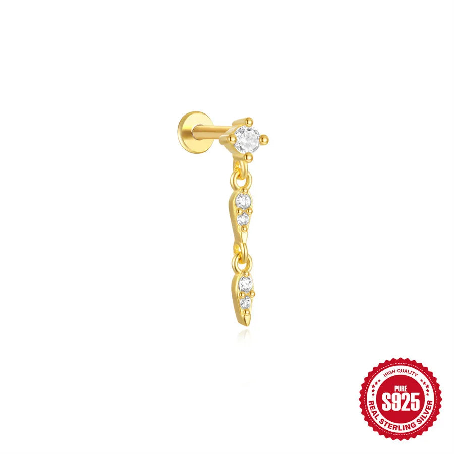 Boucles d'oreilles pendantes géométriques — vue 12