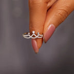 Bague couronne sertie de zircons, argent 925 — vue 4