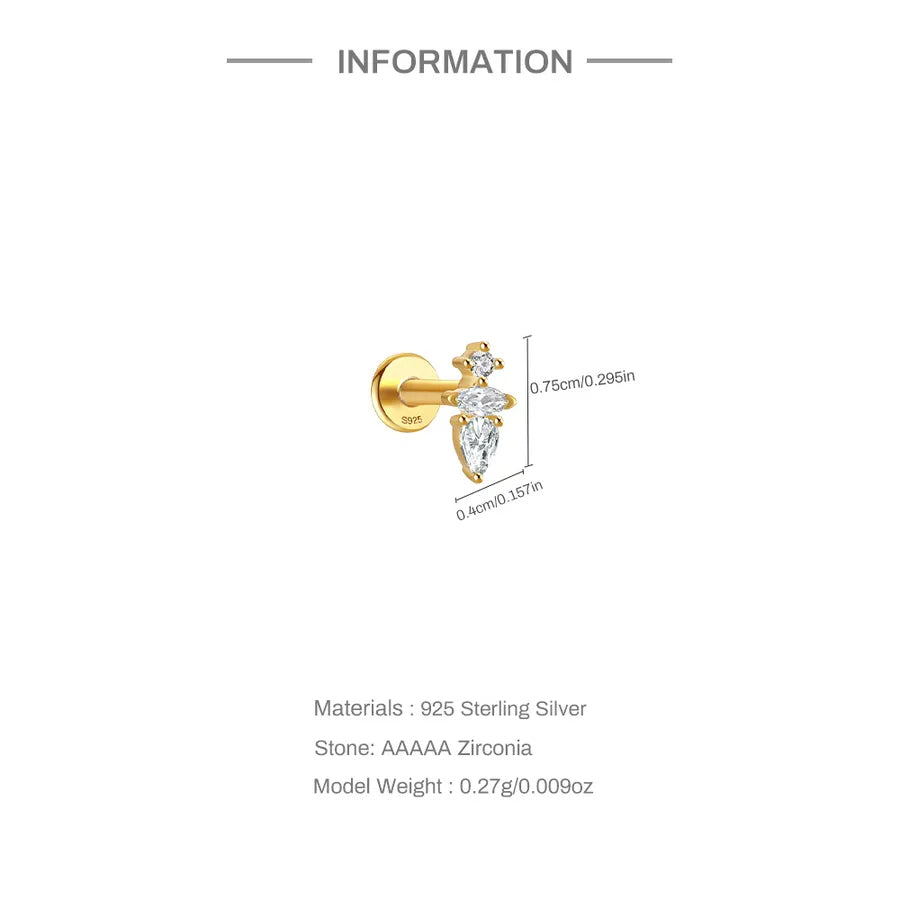 Bijou de cartilage motif nœud, argent 925 — vue 7
