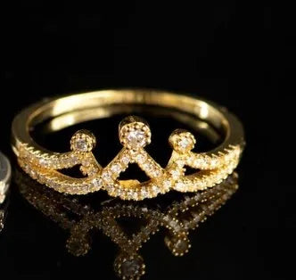 Bague couronne sertie de zircons, argent 925 — vue 7