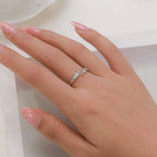 Bague à pierre taille goutte, argent 925 — vue 3
