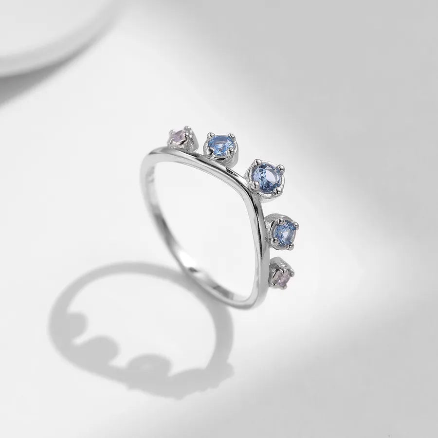Bague à monture en vague, argent massif 925 — vue 6