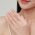 Bague solitaire ronde, argent massif 925 — vue 2