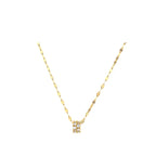 Collier à pendentif aux lignes ondulées, chaîne fine dorée