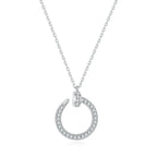 Collier à pendentif en U serti, argent 925 — vue 4