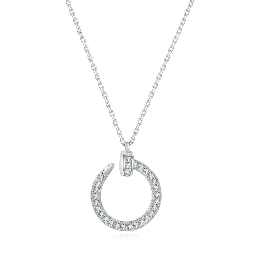 Collier à pendentif en U serti, argent 925 — vue 4