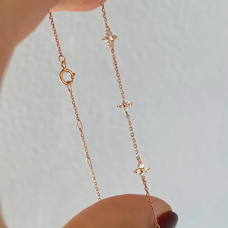 Bracelet cœur porte-bonheur, chaîne dorée — vue 8