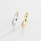 Bague ouverte géométrique ajustable, argent massif 925
