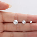Puces d'oreilles à perle, argent massif 925 — vue 4