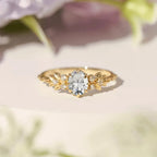 Bague à monture géométrique sertie de zircons, argent 925