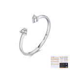 Bague moissanite sertie, argent massif 925 — vue 7
