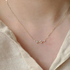 Collier étoile fine sur chaîne en argent massif 925 doré