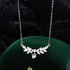 Collier feuilles de laurier en argent 999