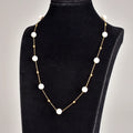Collier chaîne à billes, acier inoxydable doré — vue 6