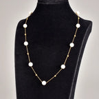 Collier chaîne à billes, acier inoxydable doré — vue 6