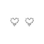 Puces d'oreilles tout petit cœur, argent 925 — vue 4
