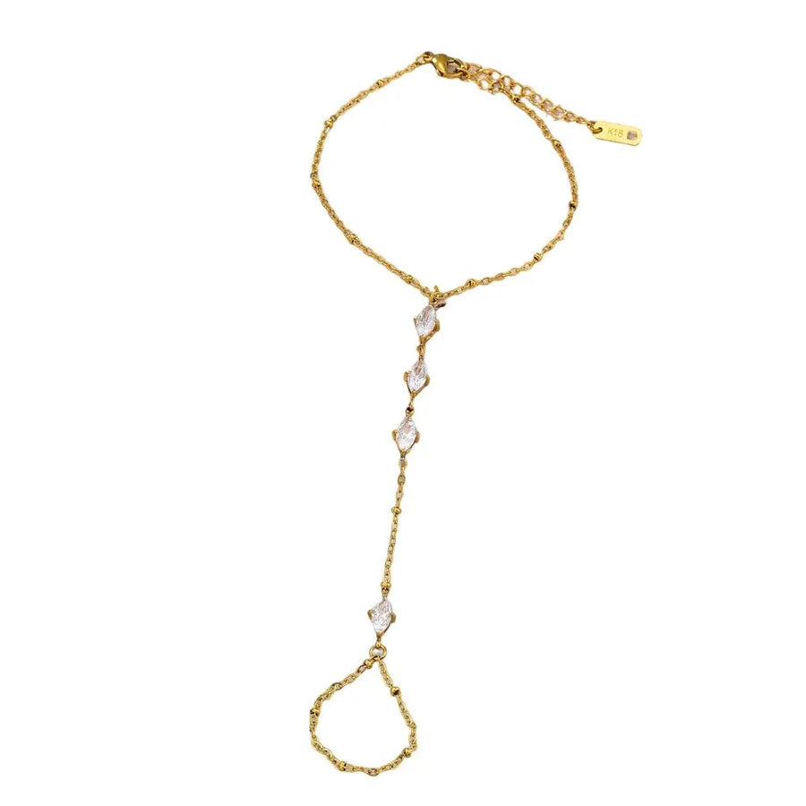 Bracelet de main géométrique serti de zircons — vue 4