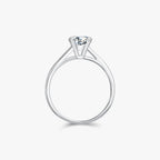 Bague solitaire moissanite taille ronde — vue 3