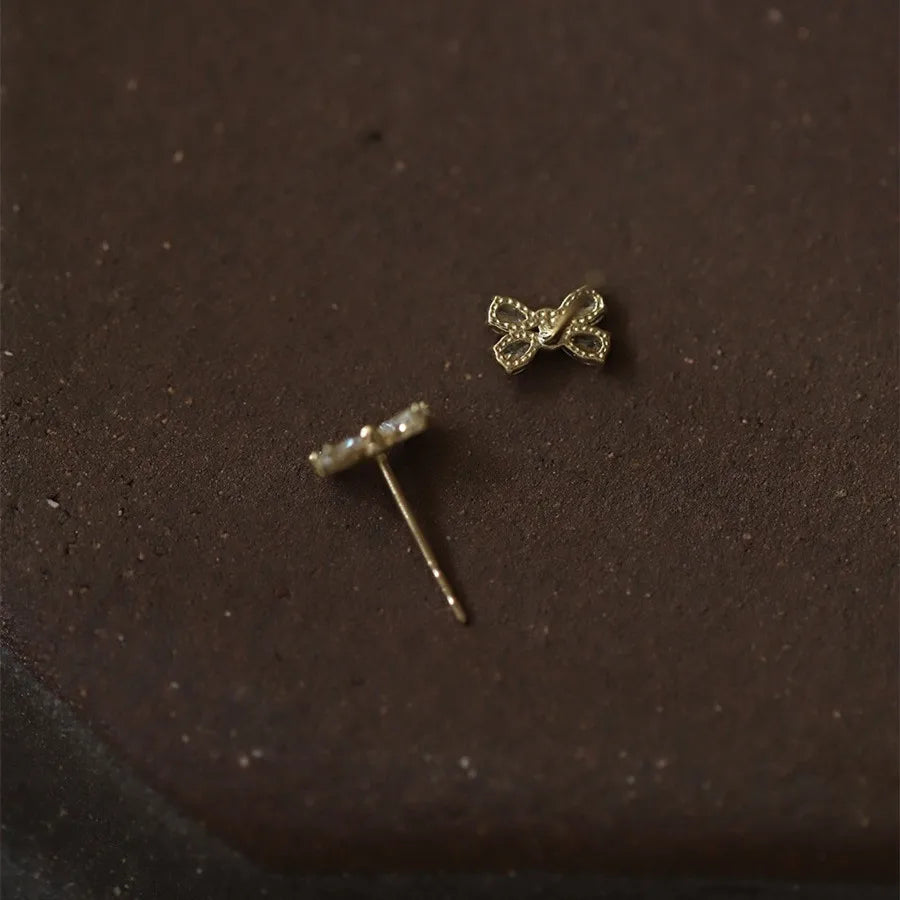 Boucles d'oreilles nœud, argent massif 925 — vue 2