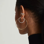 Bijou d'oreille en C, argent massif 925 — vue 5