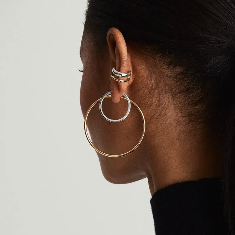 Bijou d'oreille en C, argent massif 925 — vue 5