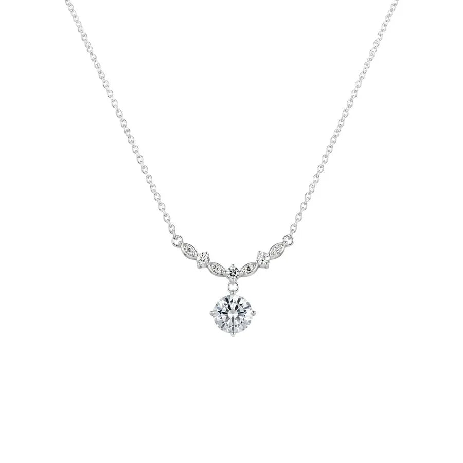 Collier à pendentif serti, argent 925 doré — vue 5
