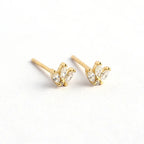 Puces d'oreilles petite couronne, argent 925 — vue 5