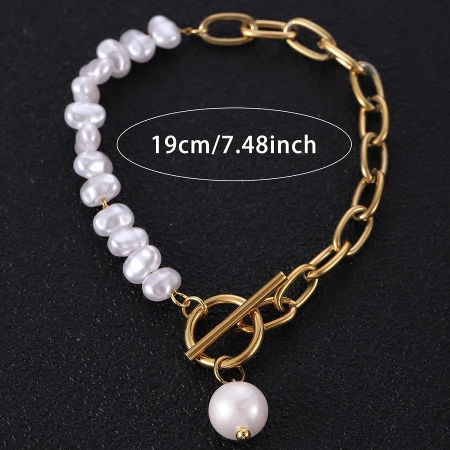 Bracelet perle et maille trombone — vue 2