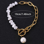 Bracelet perle et maille trombone — vue 2
