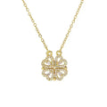 Collier cœur serti, chaîne en acier titane — vue 5