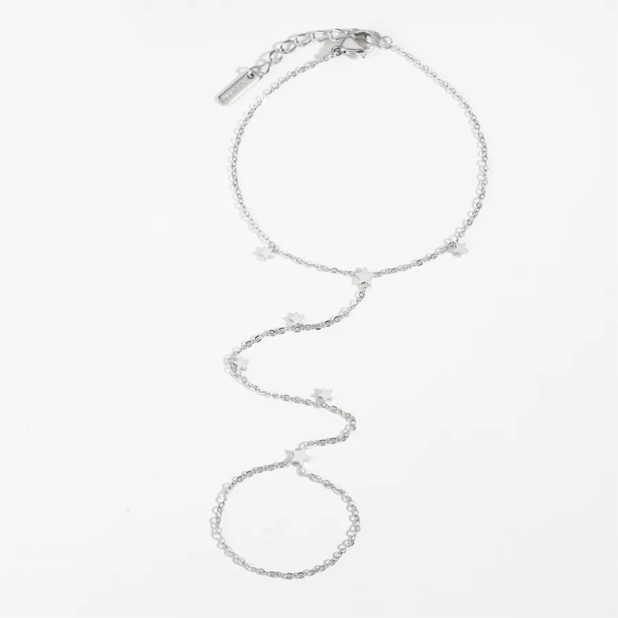 Bracelet étoile sur chaîne fine dorée — vue 6