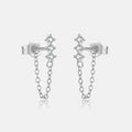 Puces d'oreilles solitaire serti, argent 925 — vue 7