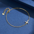 Bracelet croix sertie de zircons, argent 925 — vue 9